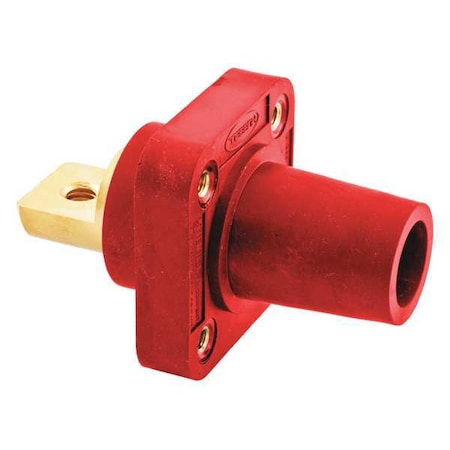 Hubbell Wiring Device-Kellems Receptacle, Taper Nose, 4-4/0, Female, Red HBLFRBR