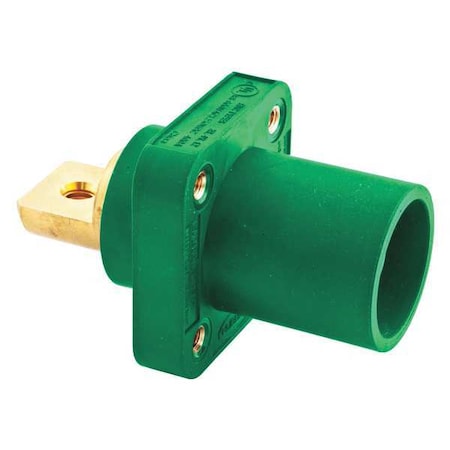 Hubbell Wiring Device-Kellems Receptacle, Grn, Male, Taper Nose, Ser 16 HBLMRBGN