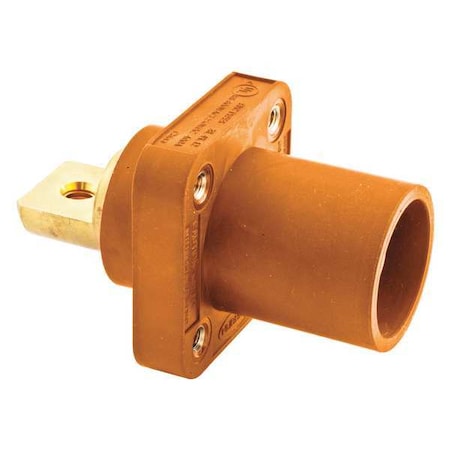 Hubbell Wiring Device-Kellems Receptacle, Orng, Male, Double Set, Taper HBLMRBO