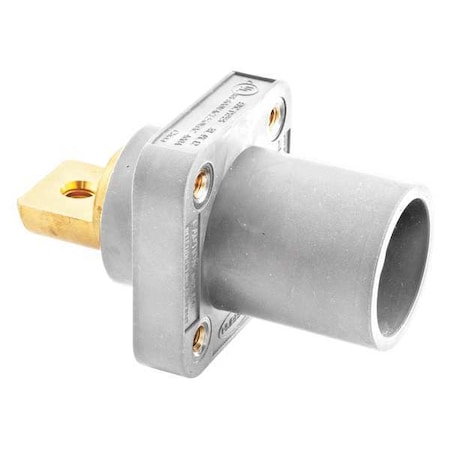 Hubbell Wiring Device-Kellems Receptacle, Wht, Male, Double Set Screw HBLMRBW