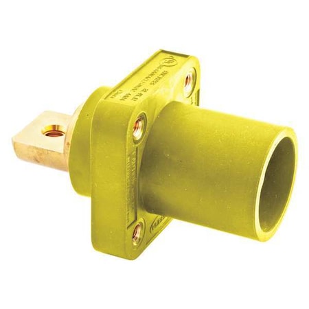Hubbell Wiring Device-Kellems Receptacle, Taper Nose, Double Set, Yellow HBLMRBY