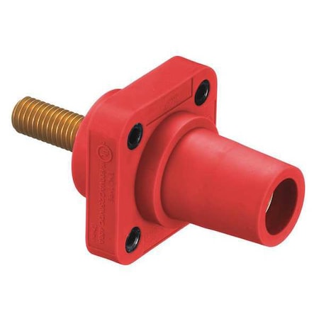 Hubbell Wiring Device-Kellems Receptacle, Female, Red, Taper Nose, Stud HBLFRSCR