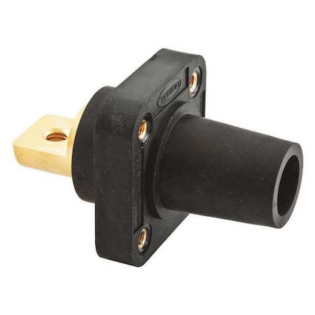 Hubbell Wiring Device-Kellems Receptacle, Black, Female, Double Set Screw HBLFRBBK