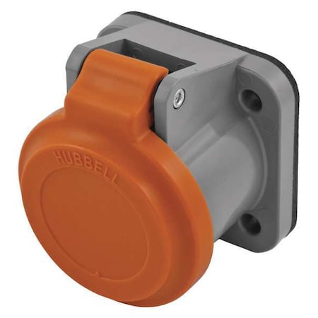 HUBBELL Single Pole Connector, Non-Met Cover, Orng HBLNCO