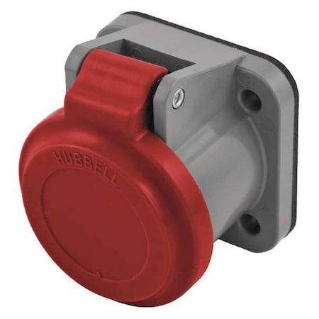 HUBBELL Single Pole Connector, Non-Met Cover, Red HBLNCR