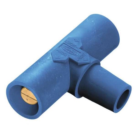 Hubbell Wiring Device-Kellems Paralleling Tee, Blu, Female-Male-Male HBLPTBL