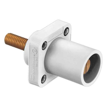 Hubbell Wiring Device-Kellems Connector, Male, White, 4 to 4/0, Stud HBLMRSCW