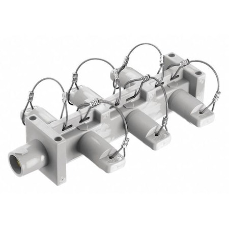 Hubbell Wiring Device-Kellems Distribution Block, 600VAC/250VDC, Taper HBL7DBW