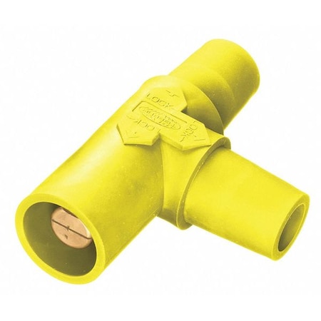 Hubbell Wiring Device-Kellems Tapping Tee, Ylw, Female-Female-Male HBLTY