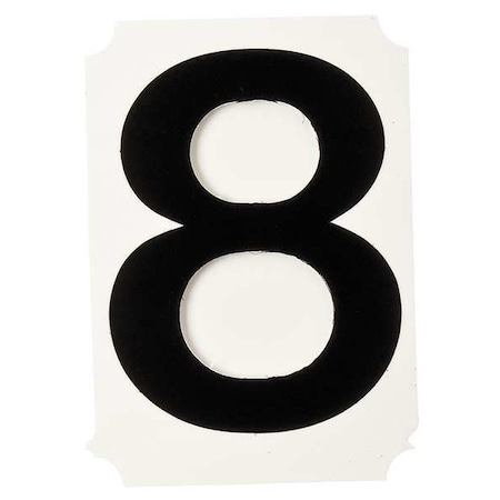 Brady Number Label, 3in.H Character, Vinyl, PK10 8215-8