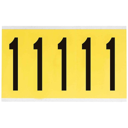 Brady NumberLabel, Polyester, 4-3/4inH, 3inW 3460-1