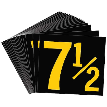 Brady NumberLabel, Polyester, 4-3/4inH, 3inW, PK25 50010