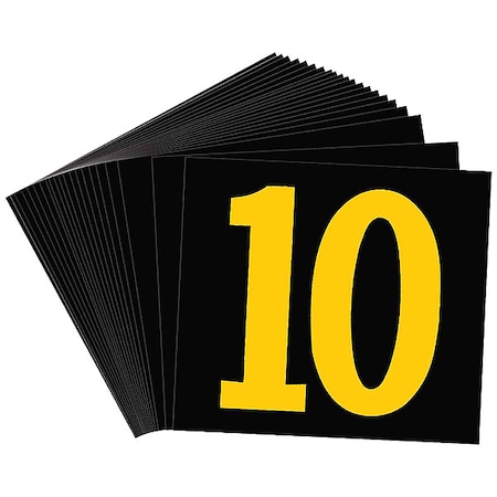 Brady NumberLabel, Polyester, 4-3/4inH, 3inW, PK25 50011