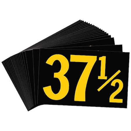 Brady NumberLabel, Polyester, 4-3/4inH, 3inW, PK25 50014