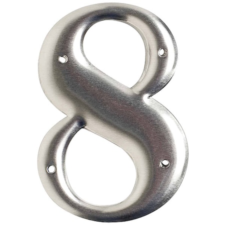 Brady NumberLabel, Aluminum, 3inH, 2inW, PK10 1600-8