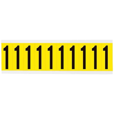 Brady NumberLabel, Vinyl, 2-1/4inH, 7/8inW 3440-1