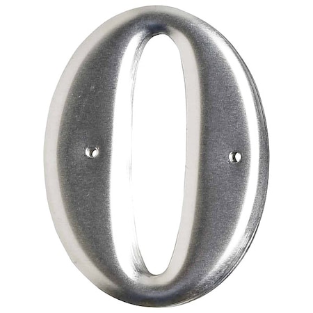 Brady NumberLabel, Aluminum, 3inH, 2inW, PK10 1600-0