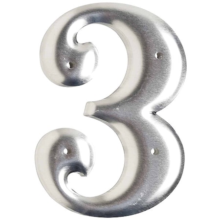 Brady NumberLabel, Aluminum, 3inH, 2inW, PK10 1600-3