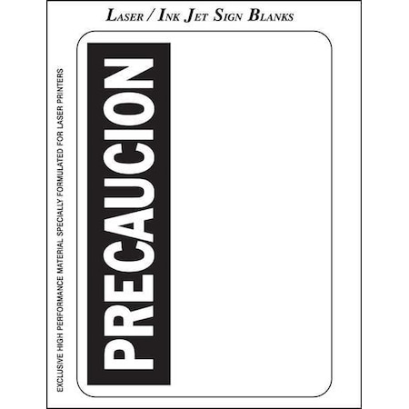 Brady Sign and Label Blanks, Black/Yellow, Labels/Roll: (1) Label Per Sheet, (25) Sheets Per Package 12931