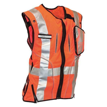 Falltech Construction Safety Vest, Orange, S/M 5055SM