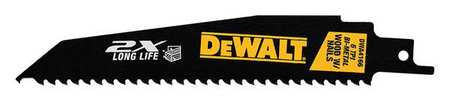 DEWALT 6" 6TPI 2X Recip Blade 5pk DWA4166