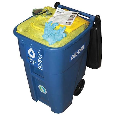 Oil-Dri Portable Spill Kit, 60 gal Volume Absorbed per Kit, 50 gal Capacity, Kaddie, Blue L90450