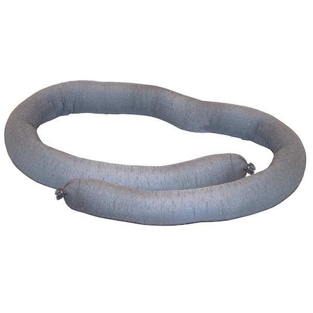 Oil-Dri Sorbent Sock, 24 gal, 3 in x 10 ft, Universal, Gray, 6 PK L90312