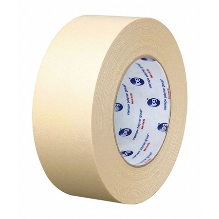 Intertape Masking Tape, 48 mm W x 54 4/5 m L, 5 mil Thick, Tan, Rubber Adhesive, 24 PK 87201