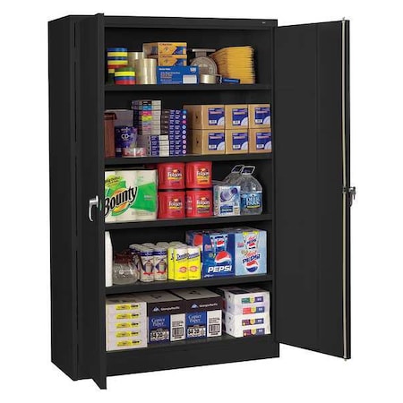 Tennsco Shelving Storage Cabinet, 78 in H, 48 in W, Black, 0 Drawers J2478ABK