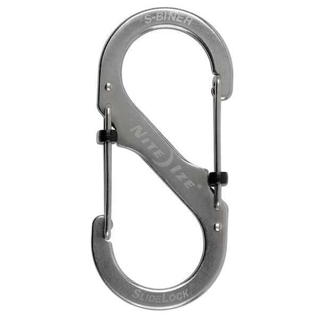Nite Ize Carabiner Clip, 3-35/64 in., Silver LSB4-11-R3