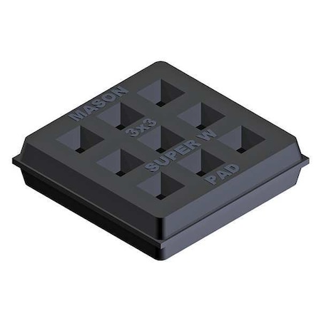 Mason Industries Vibration Isolation Pad, 600lb, PK2 20UZ18