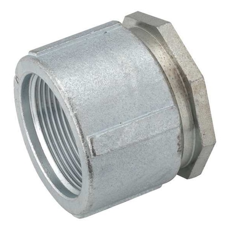 Raco IMC Coupling, 4 in, Threaded, Iron, Zinc Plated, Gray 1516