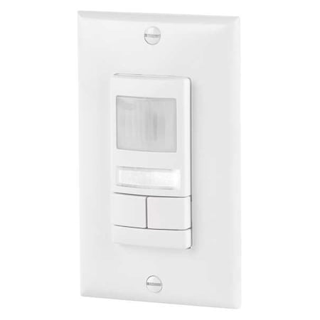 Sensorswitch Wall Mount Sensor, Occupancy, Photocell, 0 to 10V Dimming, Hard Wired, White, 2,000 sq ft, Fluorescent, Incandescent, LED WSX PDT 2P NL WH