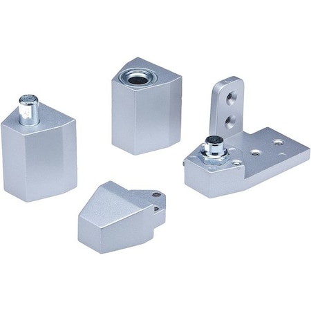 Kaba Ilco Pivot Hinge, Diecast Aluminum, Half Surface Mounting, 1 1/4 in Leaf W x 2 5/16 in Leaf H, Aluminum IL-OP-10-RH-AL  FLUSH SETS