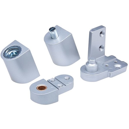 Kaba Ilco Pivot Hinge, Diecast Aluminum, Half Surface Mounting, 1 7/16 in Leaf W x 2 11/16 in Leaf H IL-OP-13-LH-AL SETS