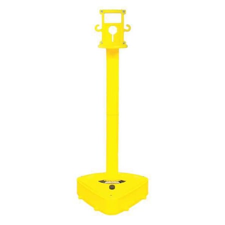 Zoro Select X-Treme Duty Stanchion - 46.5" Height, Yellow (2-pack) 92302-2