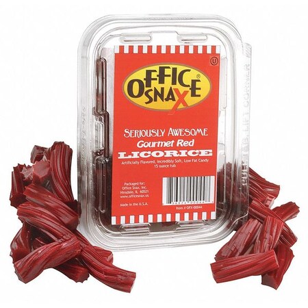Office Snax Red Licorice, 15 oz., PK12 OFX00044