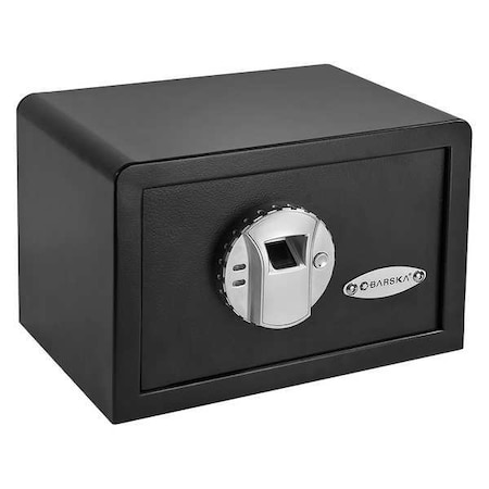 Barska Security Safe, 0.29 cu ft, 12 lb, Biometric, Motorized Deadbolt Lock Lock No Rated AX11620