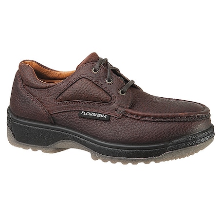 Florsheim Women's Oxford Shoe, Composite Toe, Leather Upper, TPU Outsole, Lace Up, Dark Brown, 10 1/2 Medium FS240