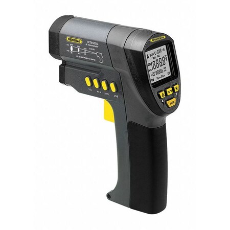 General Tools Infrared Thermometer, Backlit LCD, -25 Degrees  to 3002 Degrees F, Single Dot Laser Sighting IRT855DL