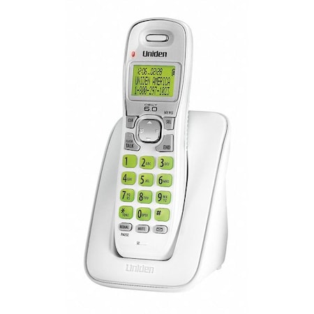 Uniden Cordless Telephone, Single Handset, White D1364