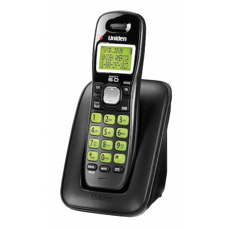 Uniden Cordless Telephone, Single Handset, Black D1364BK