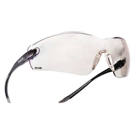 Bolle Safety Cobra, Safety Glasses, Anti-Reflective, Hydrophobic, Anti-Scratch, Clear Lens, Black/Gray Frame 40040