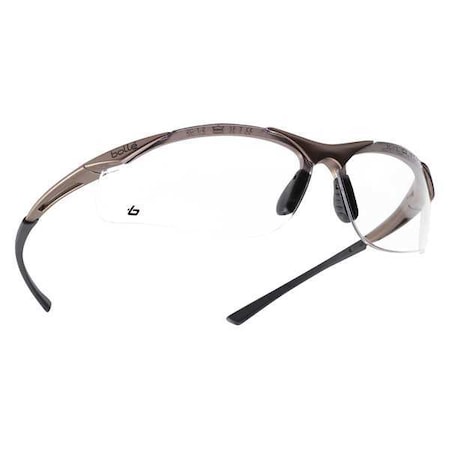 BOLLE SAFETY Safety Glasses, Clear Anti-Fog ; Anti-Static ; Anti-Scratch 40044