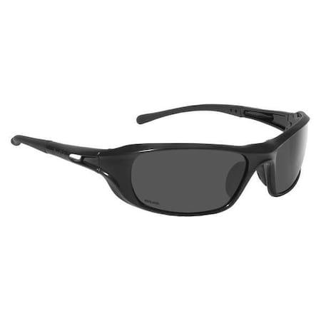 Bolle Safety Shadow, Safety Glasses, Anti-Fog, Anti-Static & Anti-Scratch, Polarized, Clear Lens, Black Frame 40061