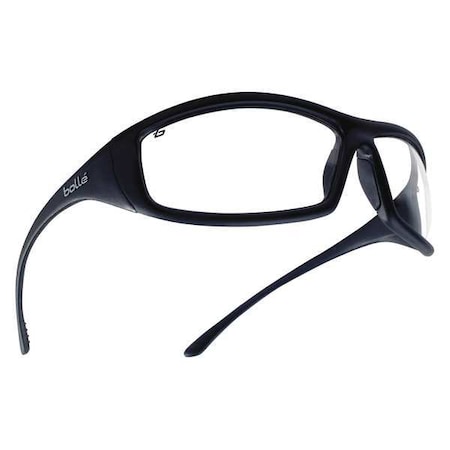 Bolle Safety Solis, Safety Glasses, Anti-Fog, Anti-Static & Anti-Scratch, Clear Lens, Black Frame, Full-Frame 40062
