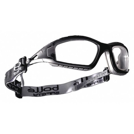 Bolle Safety Tracker, Safety Glasses, Anti-Fog, Anti-Static & Anti-Scratch, Clear Lens, Black/Gray Frame 40085