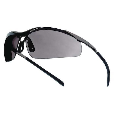 Bolle Safety Contour Metal, Safety Glasses, Anti-Fog & Anti-Scratch, Gray Lens, Silver Frame, Half-Frame 40050