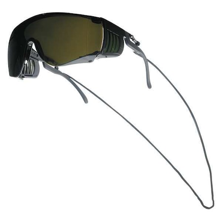 Bolle Safety Override, Welding Safety Glasses, Anti-Fog, Anti-Static & Anti-Scratch, Gray Lens, Black Frame 40056
