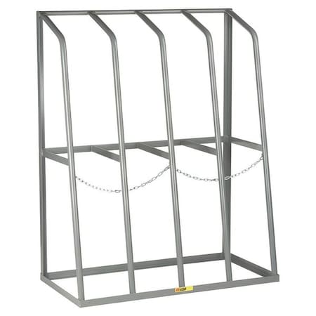 Little Giant Freestanding Vertical Bar Rack, 24 in D, 48 in W, 4 Shelves, Gray BR-2448-60